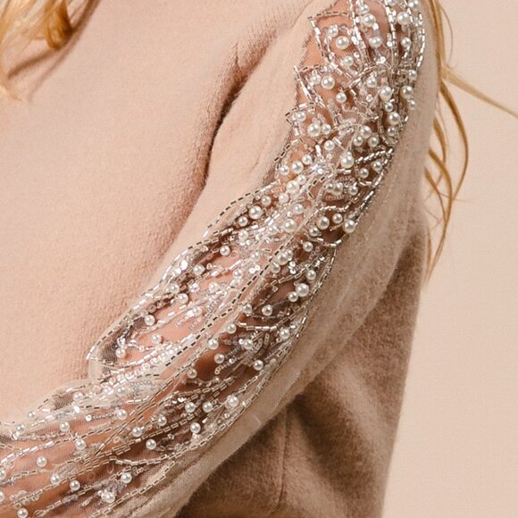 Beaded Sleeve Sweater - Picture 4 of 4